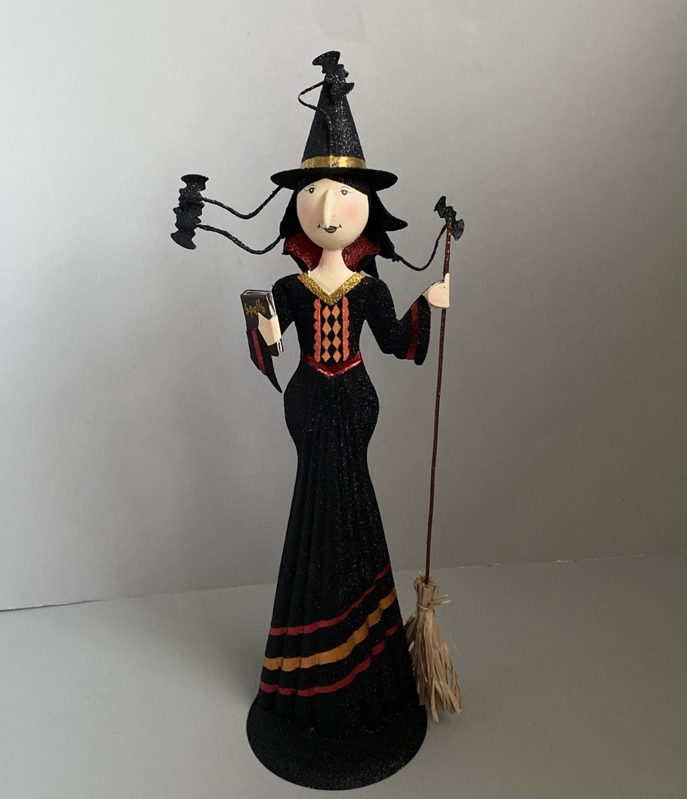 Pier 1 Vintage WITCH Metal Figure - Glitter - HALLOWEEN Decor Pier 1 Vintage WITCH Metal Figure - Glitter - HALLOWEEN Decor