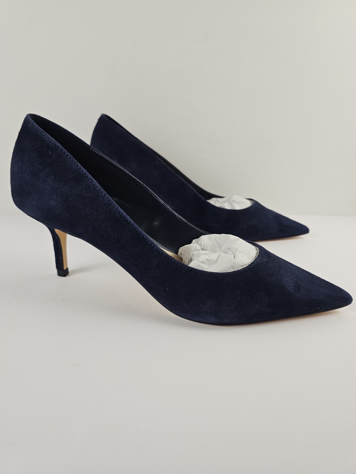 New Marc Fisher 10 M Classic Navy Suede Pumps Low Heel 