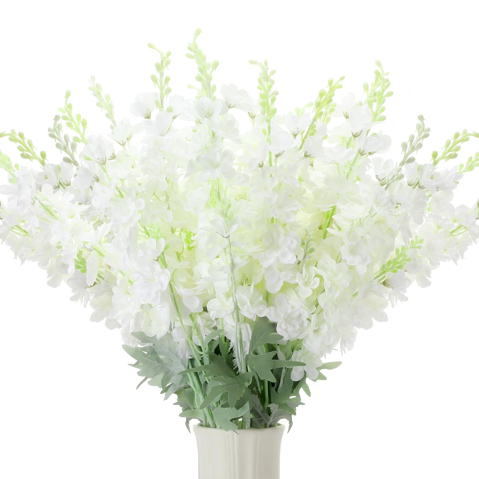 Thiccywoov 50 Pcs Delphinium Artificial Flower 35.4'' Long Larkspur Stem Silk...