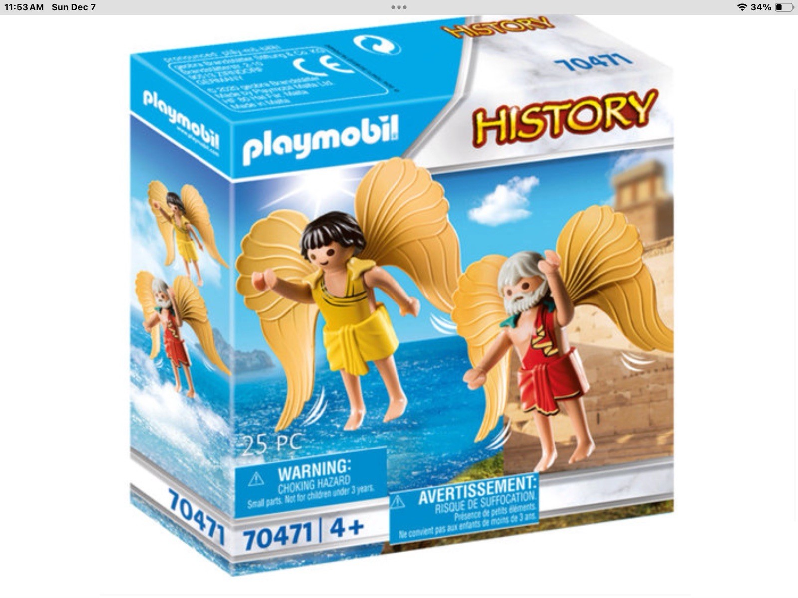 Playmobil Set 70471 Daedalus & Icarus Greek Mythology Ancient Times