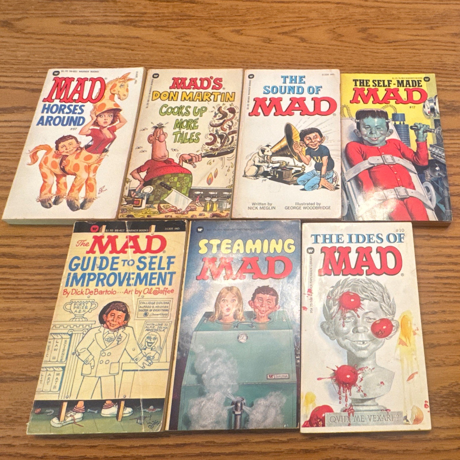 MAD Paperback Book Lot of 7 Dick DeBartolo Humor Fiction. 1st printings