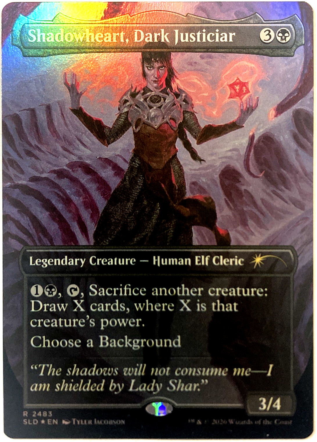MTG Shadowheart, Dark Justiciar (Foil) Secret Lair Dungeons & Dragons 2483 NM