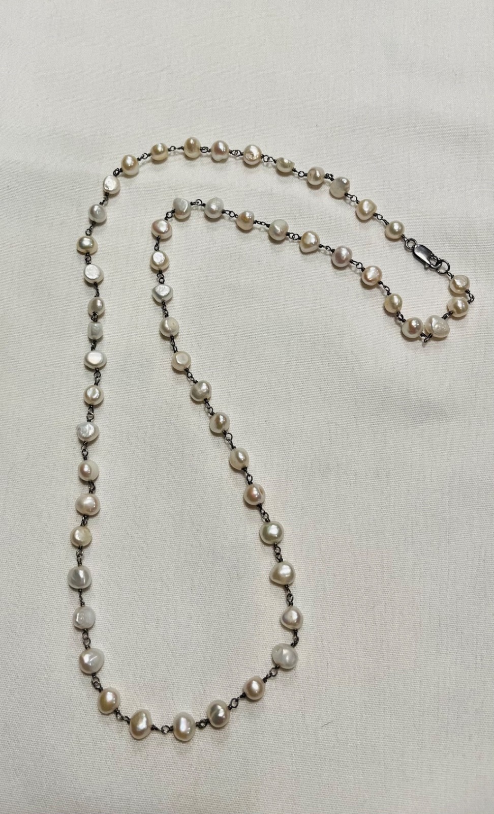 Retired Silpada FRESH CATCH Sterling Silver Freshwater Pearl 32\ Retired Silpada FRESH CATCH Sterling Silver Freshwater Pearl 32\