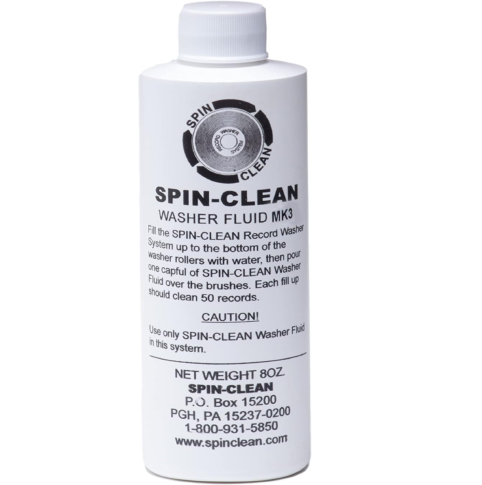 Spin-Clean Record Washer Fluid 8oz. | Alcohol-Free Cleaner Solution |... 
