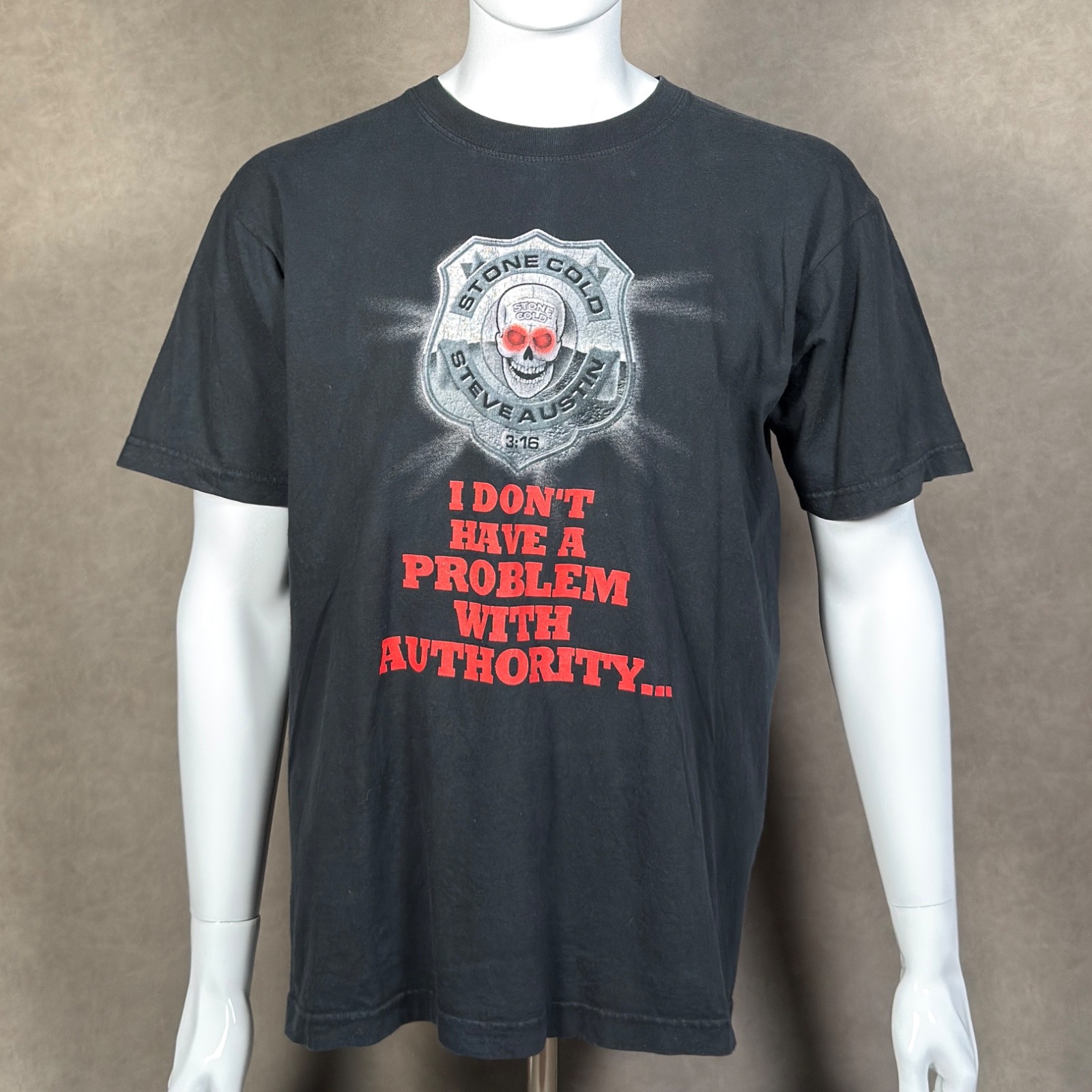 Vintage 1998 Stone Cold I Am The Authority T Shirt L Wrestling 90s Vintage 1998 Stone Cold I Am The Authority T Shirt L Wrestling 90s