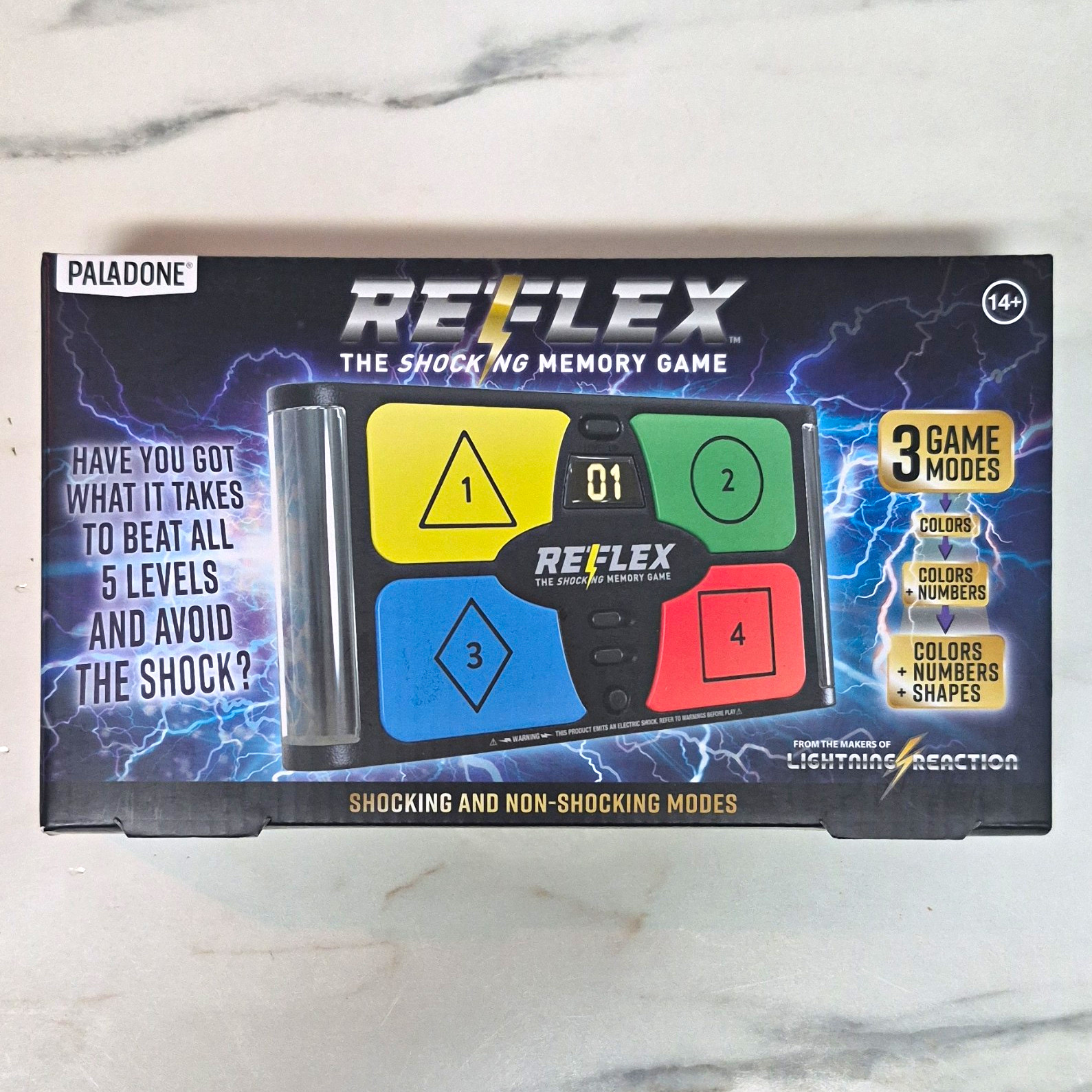 Paladone Reflex Lightning Reaction Memory Game 3 Modes Shock/Non-Shock 14+