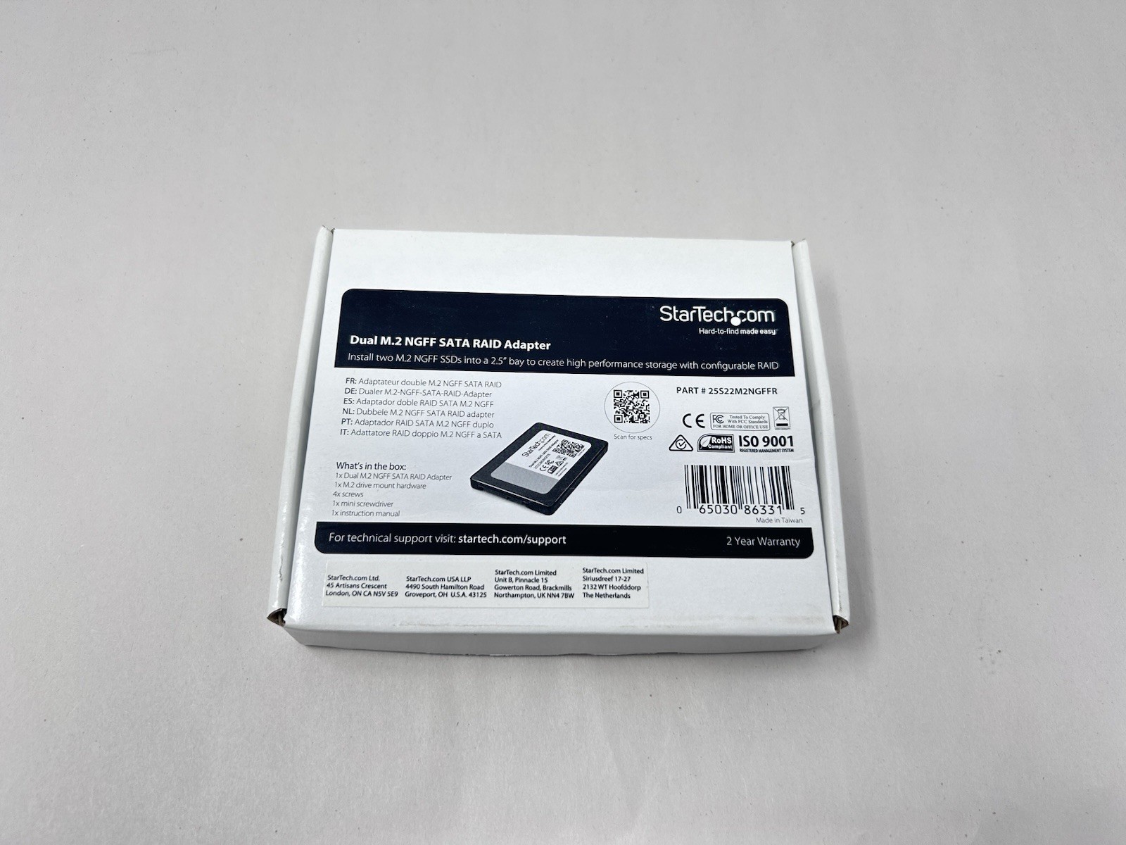 StarTech.com Dual M.2 NGFF SATA RAID 2.5 StarTech.com Dual M.2 NGFF SATA RAID 2.5