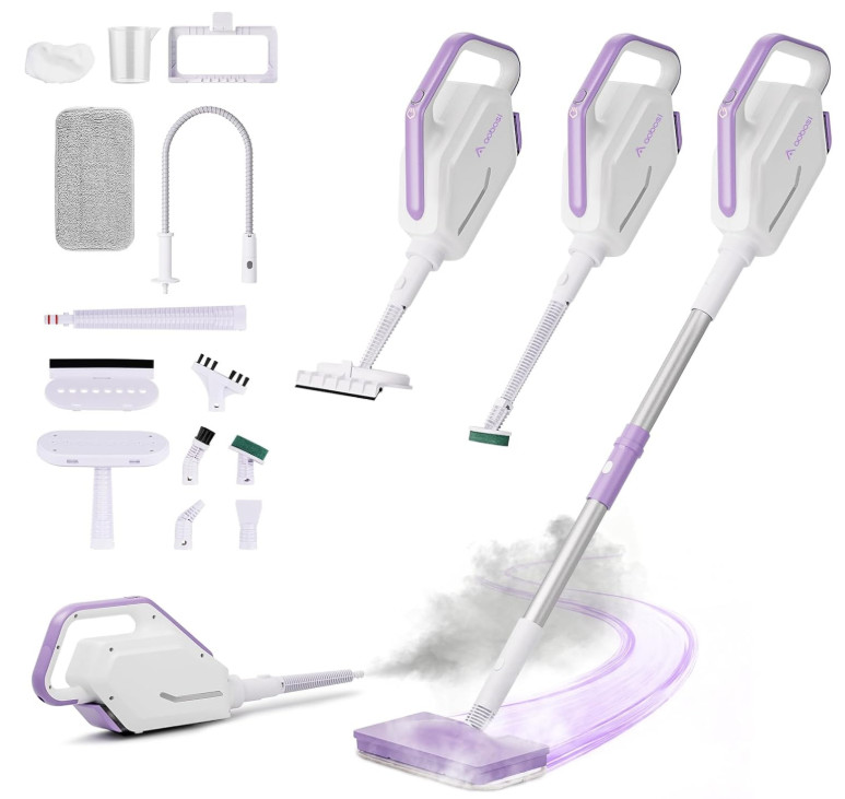 Limpiador a Vapor Multifunción 1300W para Suelos, Ventanas, Alfombras y Muebles