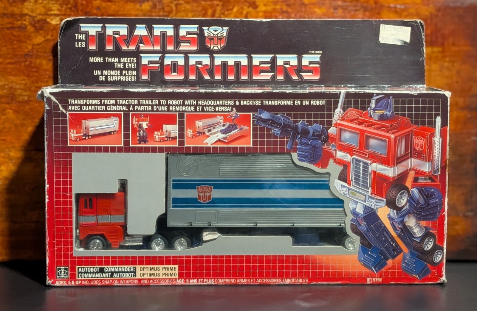 Transformers G1 Optimus Prime Vintage Figure w/ Box Canada French Variant