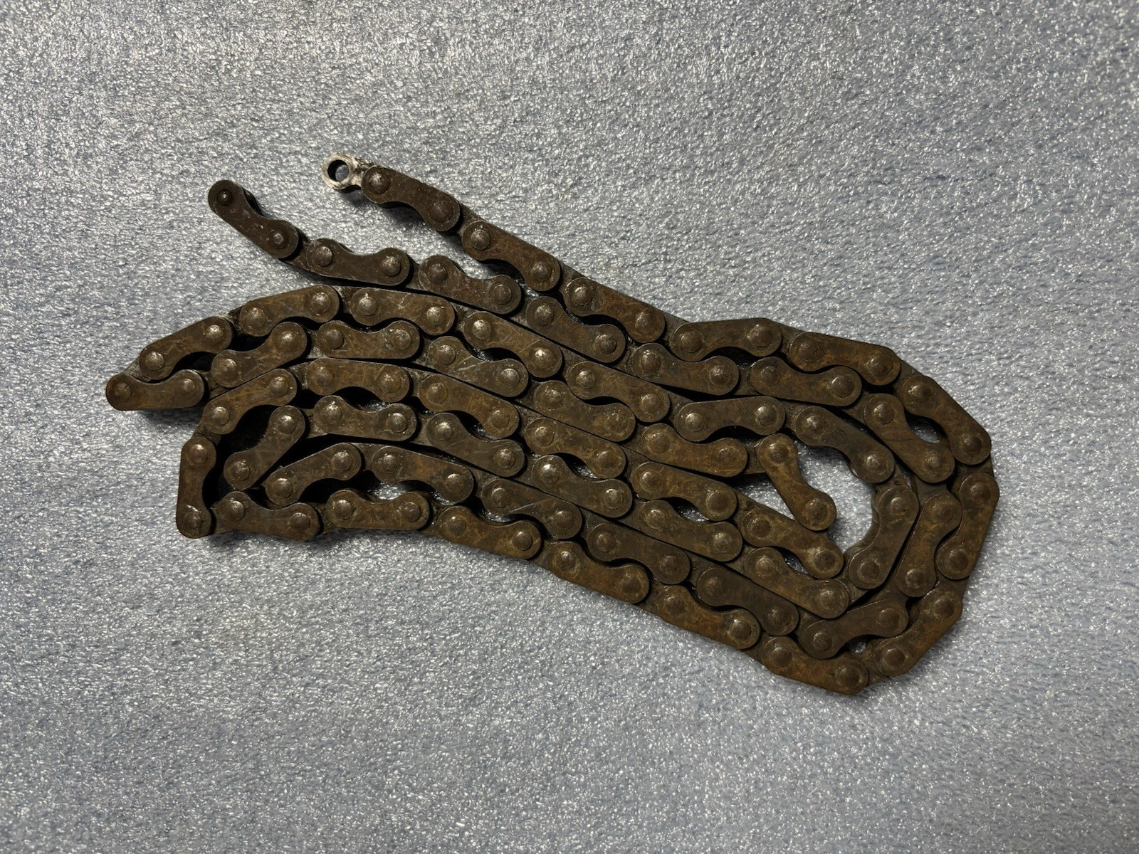 ANTIQUE 1890\'S / 1900\'S CIRCA 56 LINK 1 PITCH 3/16 BICYCLE BLOCK CHAIN ANTIQUE 1890\'S / 1900\'S CIRCA 56 LINK 1 PITCH 3/16 BICYCLE BLOCK CHAIN