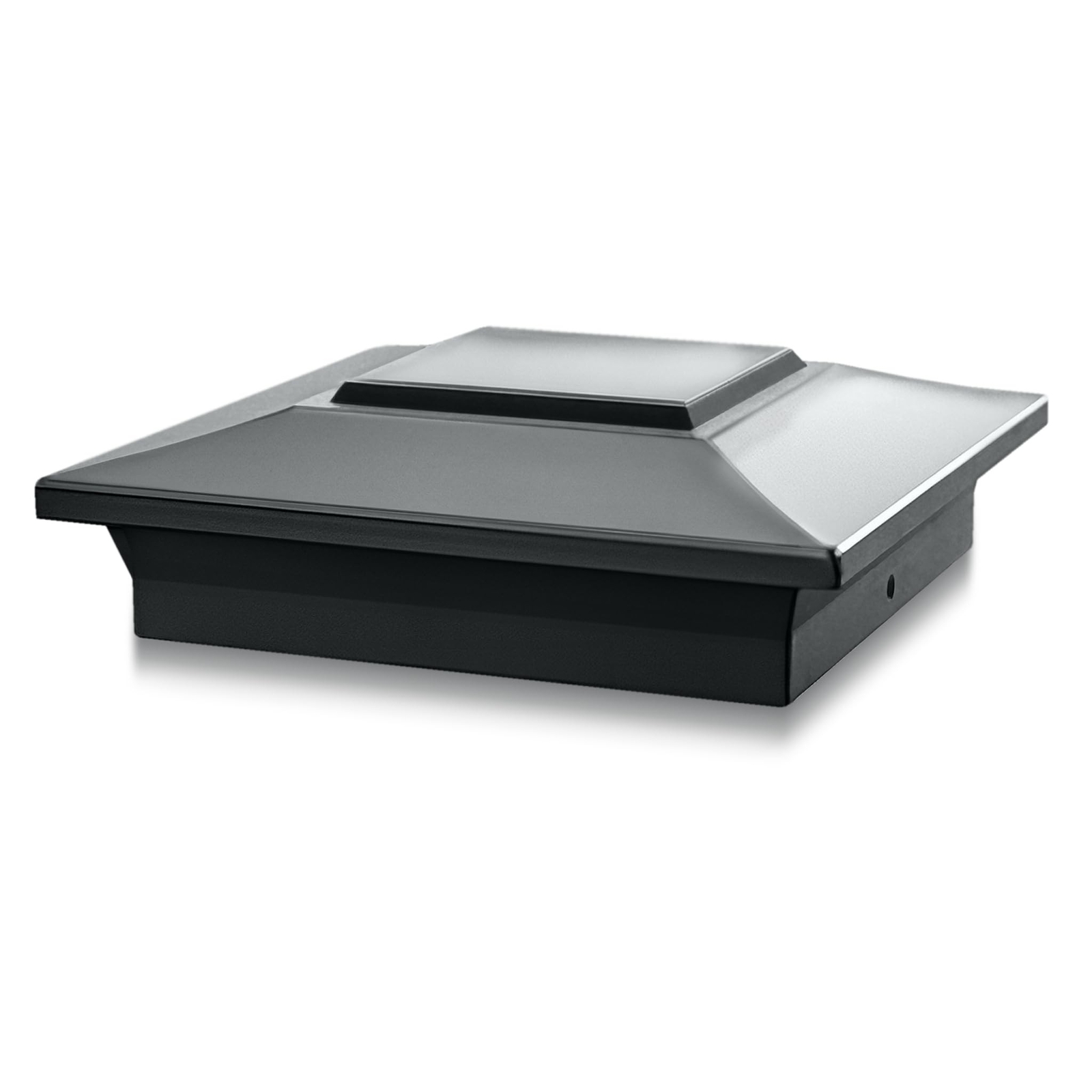 Classy Caps Black Aluminum Deck & Fence Post Cap Fits Actual 6”x6”, 