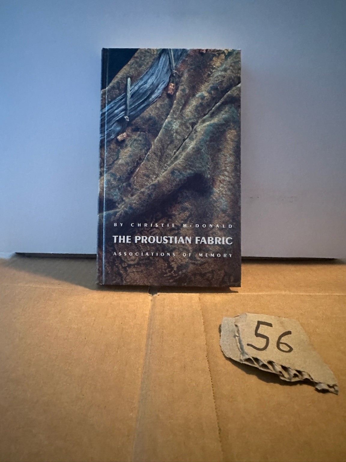 The Proustian Fabric Christie McDonald 1991 First Edition Memory Studies