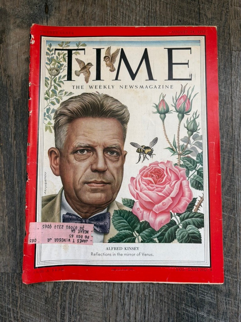 VTG Time Magazine August 24, 1953 Vol 62 No. 8 Alfred Kinsey VTG Time Magazine August 24, 1953 Vol 62 No. 8 Alfred Kinsey