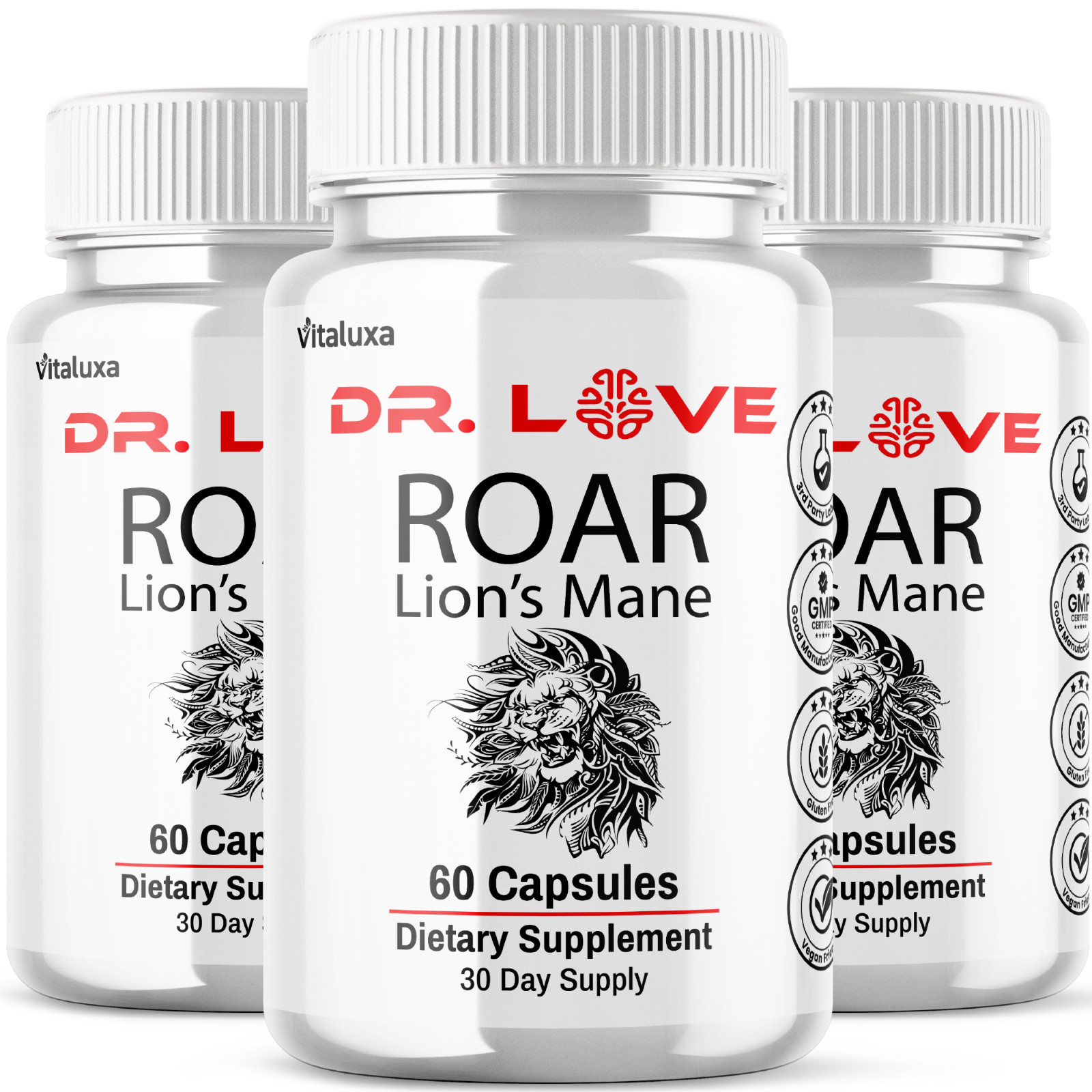 (3 Pack) Dr. Love Roar Energy and Vitality Male Health Supplement (180 Capsules) (3 Pack) Dr. Love Roar Energy and Vitality Male Health Supplement (180 Capsules)