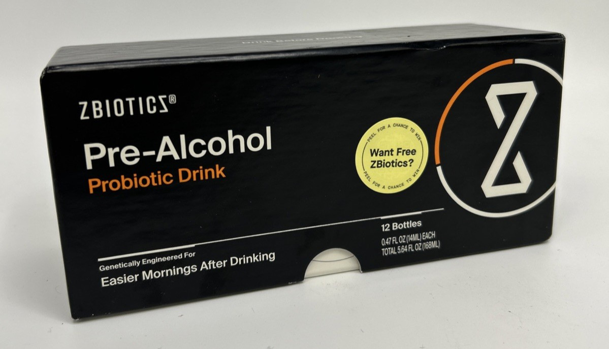 ZBiotics (12-bottles) Pre-Alcohol Probiotic Drink *BB 02/2027*
