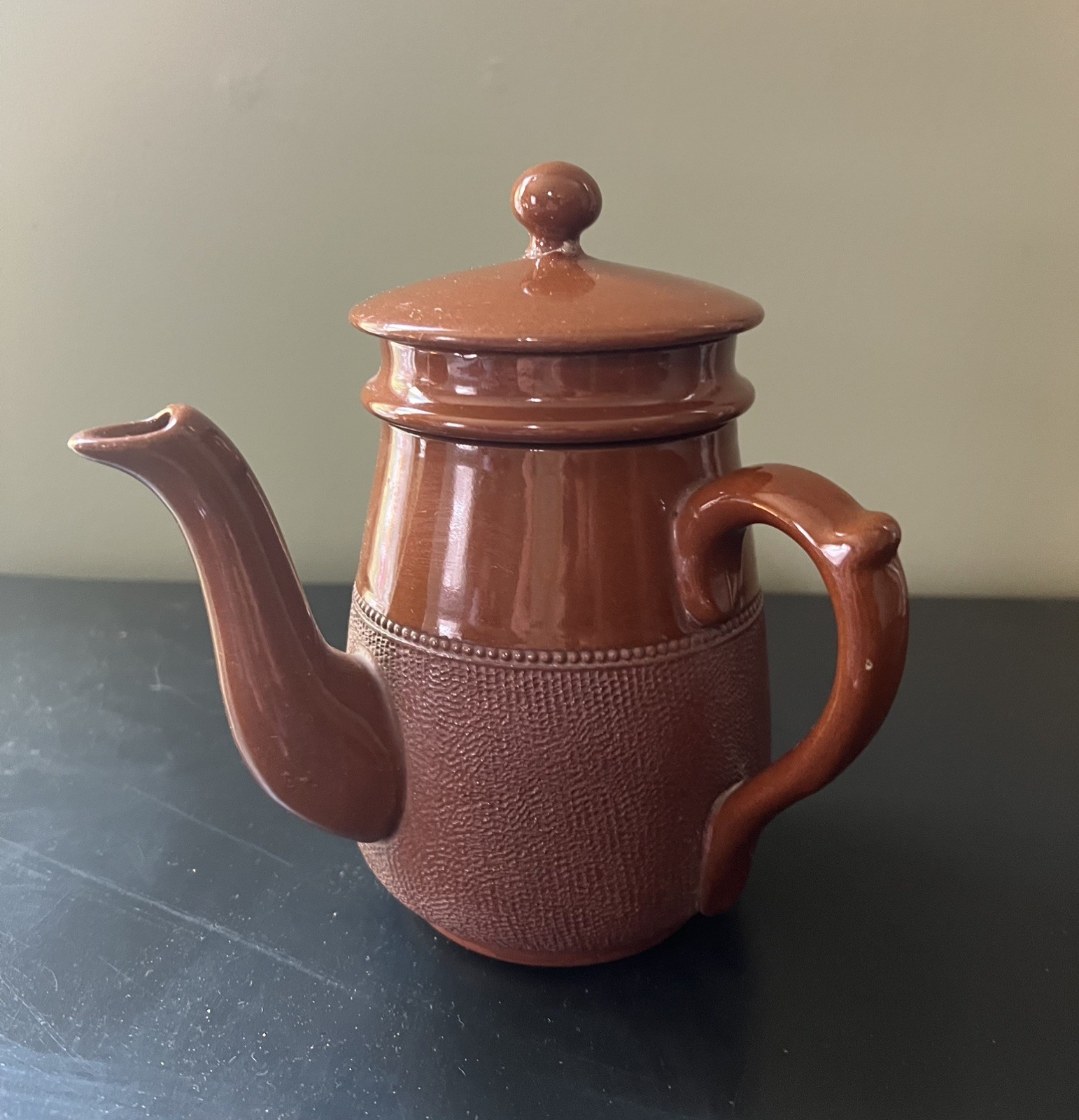 Antique Lovatt Langley 4pc French Drip Coffee Biggin Pot Leadless Glaze c1900