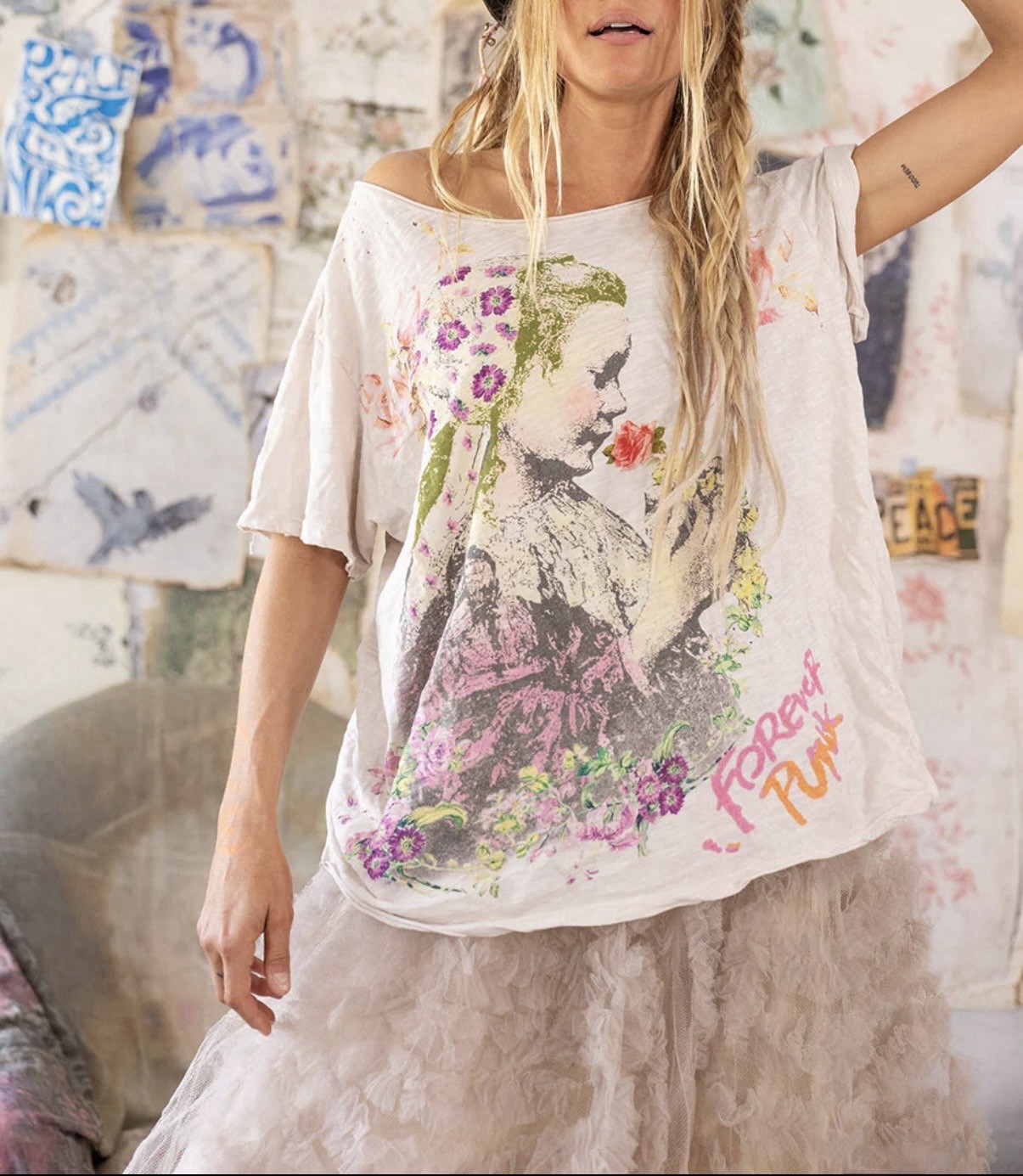 Magnolia Pearl Clothing ForEver Punk Tee Size OS NWT