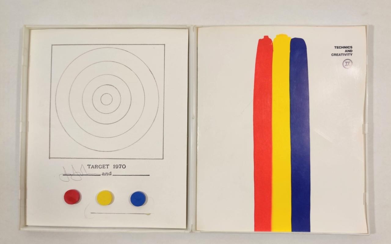 Vintage 1971 JASPER JOHNS Signed Target 1970 Technics Creativity II Set MoMA