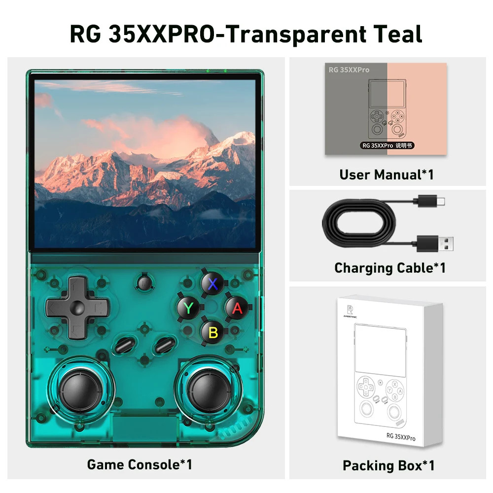 Anbernic RG 35XXPRO 3.5” IPS Screen Video Game Console Linux Built-in 64G Gifts