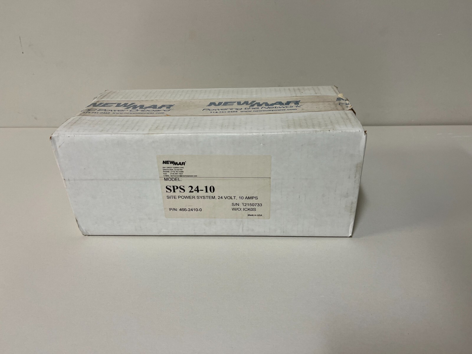 NEWMAR SEALED SPS24-10 SITE POWER SYSTEM, 24 VOLT, 10 AMP-NEW IN BOX, UNOPENED