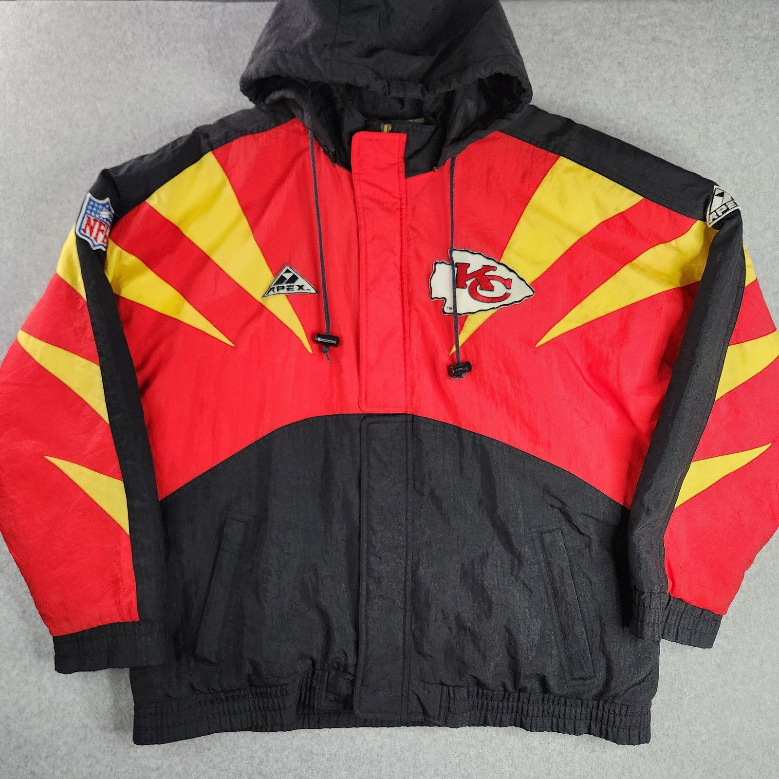 Vintage 90s Kansas City Chiefs Jacket Mens Large Red Apex One Pro Line Puffer