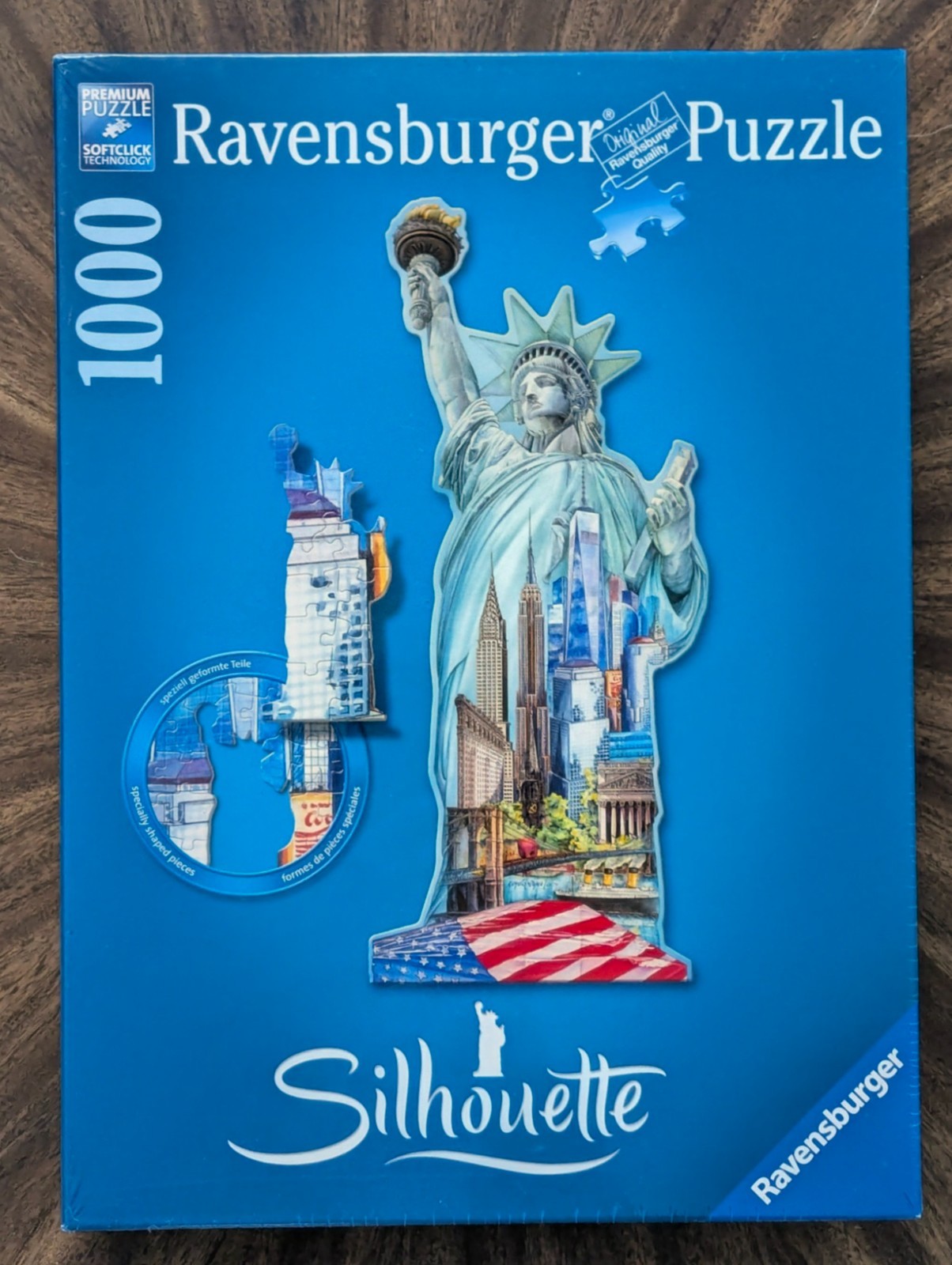 Ravensburger STATUE of LIBERTY Silhouette 1000 Pc Jigsaw Puzzle - NEW & Sealed Ravensburger STATUE of LIBERTY Silhouette 1000 Pc Jigsaw Puzzle - NEW & Sealed