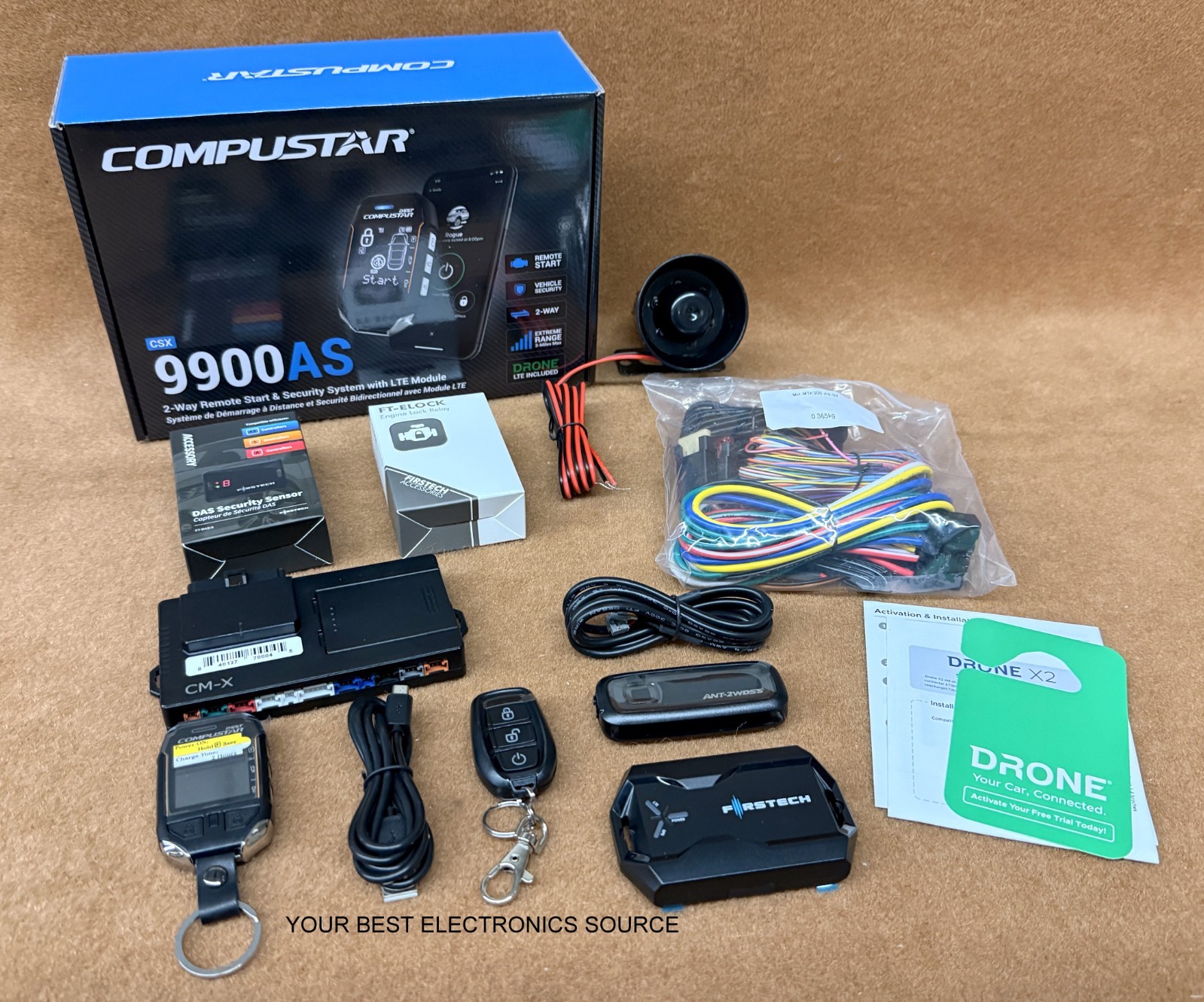 NEW COMPUSTAR CSX9900AS 2-Way Paging Remote Start/Alarm LCD Remote, 3-Mile Range NEW COMPUSTAR CSX9900AS 2-Way Paging Remote Start/Alarm LCD Remote, 3-Mile Range
