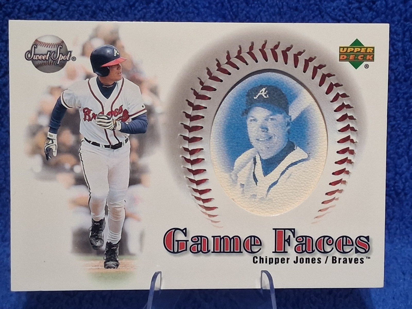 2002 Game Face BLUE Portrait Chipper Jones RARE 90s/00s SP Insert /100 Print Run