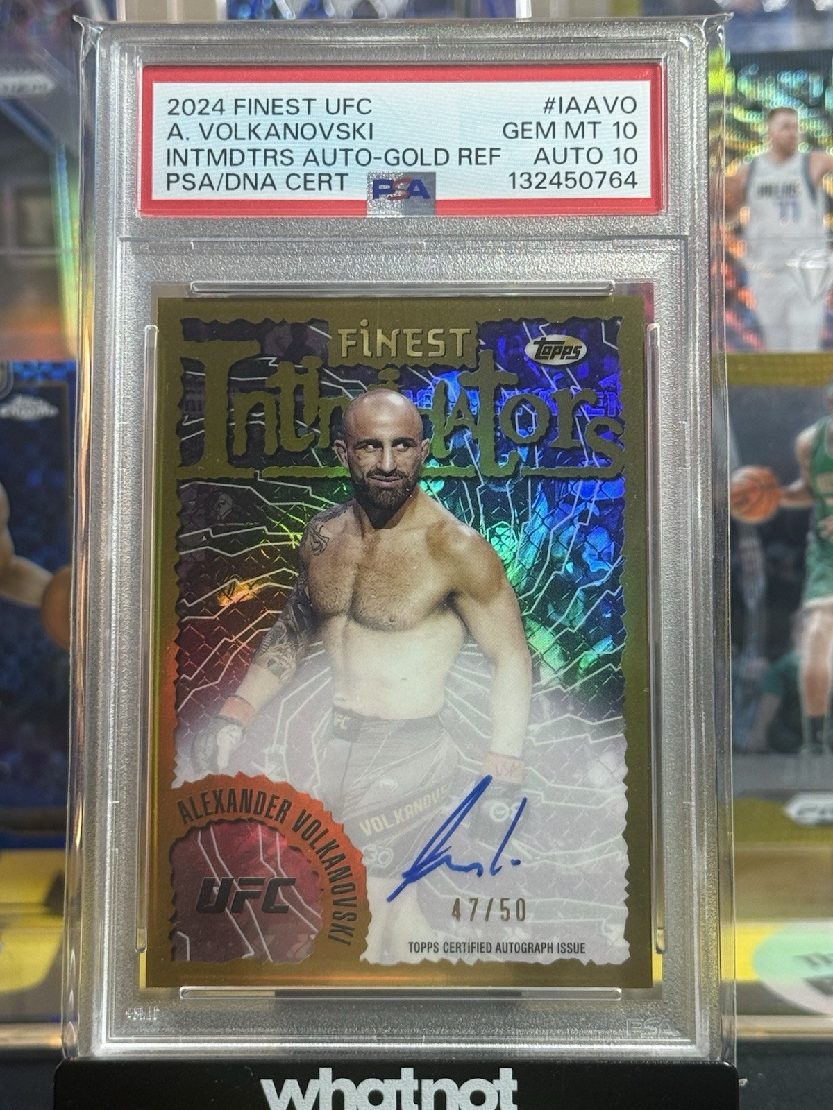 Topps 2024 Finest UFC Intimidators Auto Alexander Volkanovski IA-AVO /50 PSA 10 Topps 2024 Finest UFC Intimidators Auto Alexander Volkanovski IA-AVO /50 PSA 10