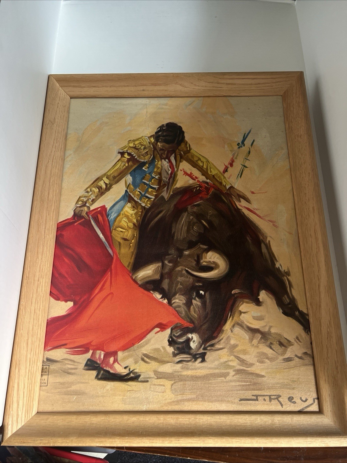 J. Reus Bullfighting Picture 18x24 (21x26.5\