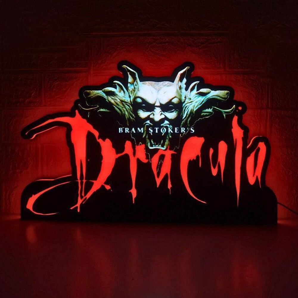 Dracula Bram Stoker\'s Pinball Topper 3D Printed LED Lightbox Arcade Decor--