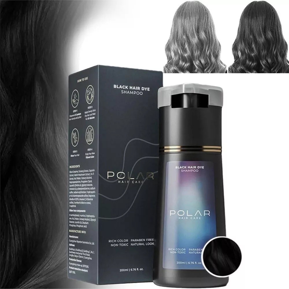 New 200ML Polar Hair Dye Shampoo ,Color Shampoo Hair Dye for Women &Men 3 Colors