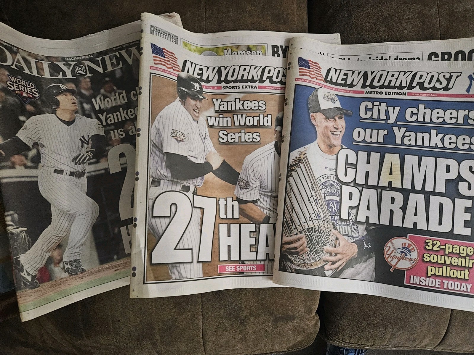 Nov. 5, 2009 Daily News Post And Parade Yankees 27th Champions Newspaper Lot Nov. 5, 2009 Daily News Post And Parade Yankees 27th Champions Newspaper Lot