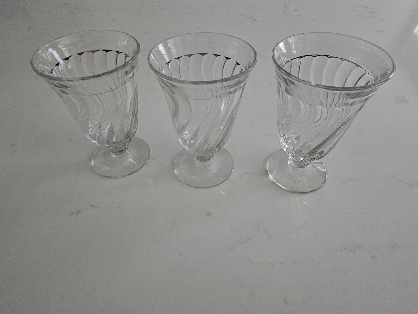 Fostoria Colony Swirl Footed Iced Tea Glasses 5 3/4\