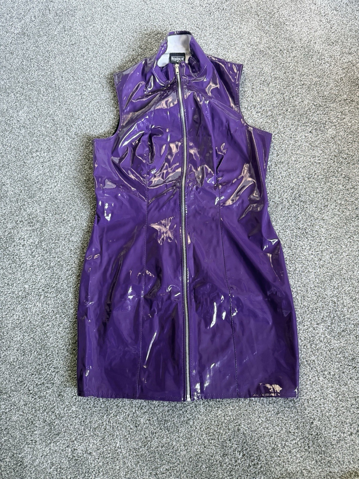 Honour Purple PVC Fetish Minidress - Size S Honour Purple PVC Fetish Minidress - Size S