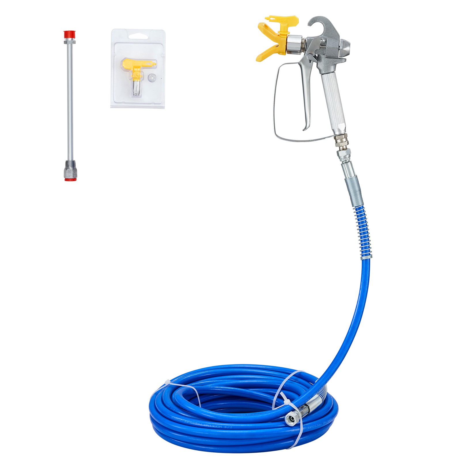 Airless Paint Spray Hose Kit 50ft 1/4in Swivel Joint 3600psi with 517 Tip Airless Paint Spray Hose Kit 50ft 1/4in Swivel Joint 3600psi with 517 Tip