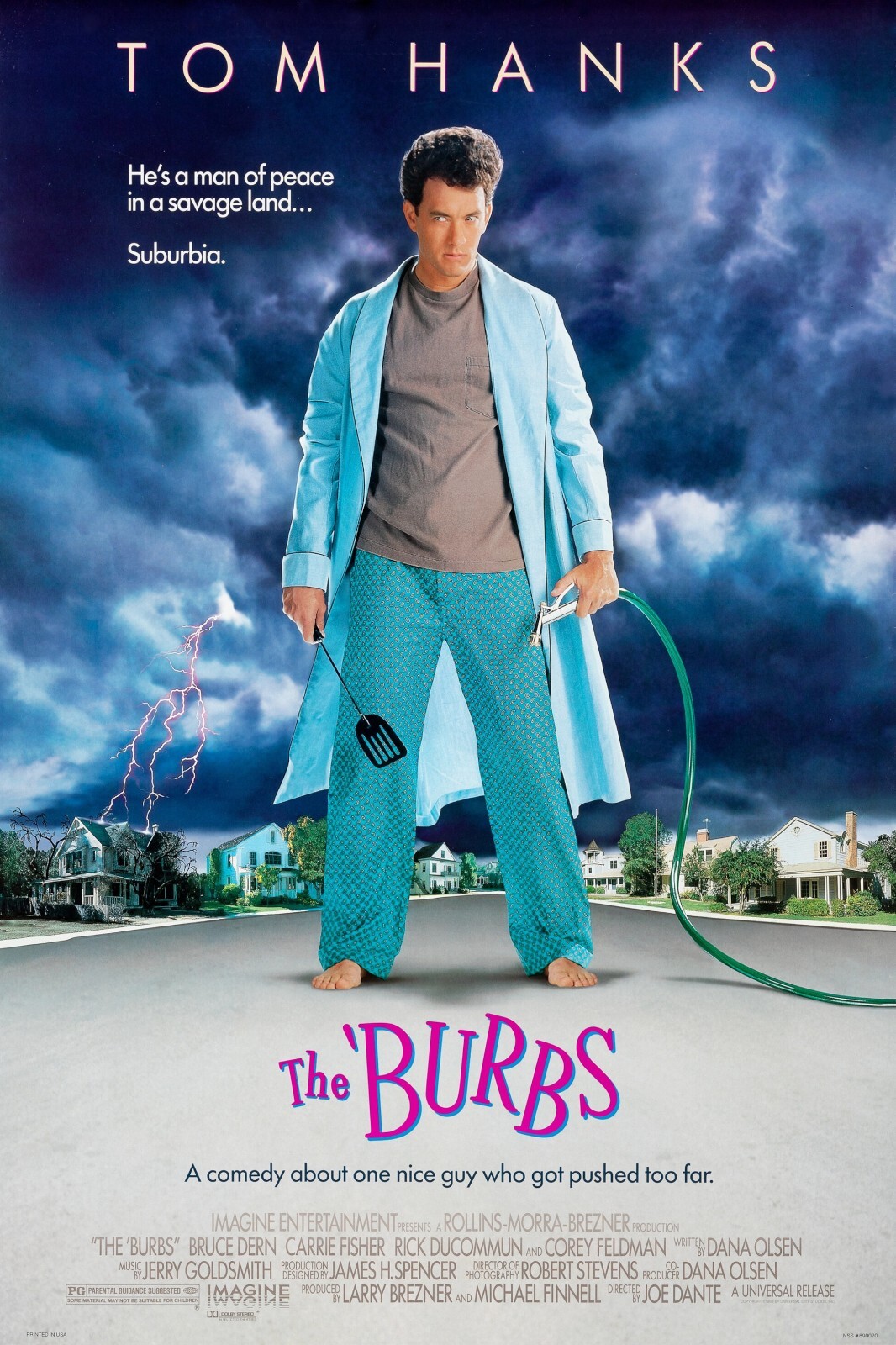 1989 The Burbs Vintage Comedy Movie Poster Print 36x24 9mil PAPER