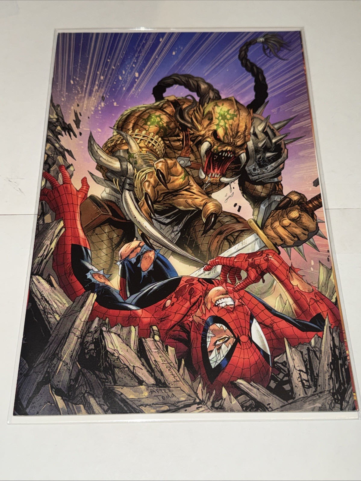 PREDATOR VS SPIDER-MAN #1 EXCLUSIVE VIRGIN - ASM 316 HOMAGE -  KIRKHAM NM-