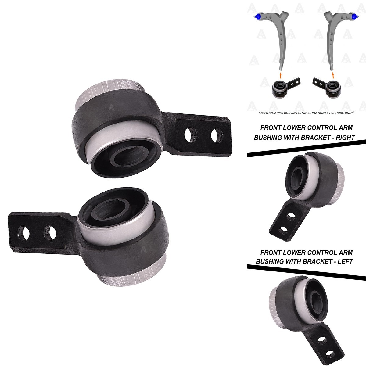 AUTOACER Front Lower Control Arm Bushing Kit Left & Right for E46 325Xi 330xi