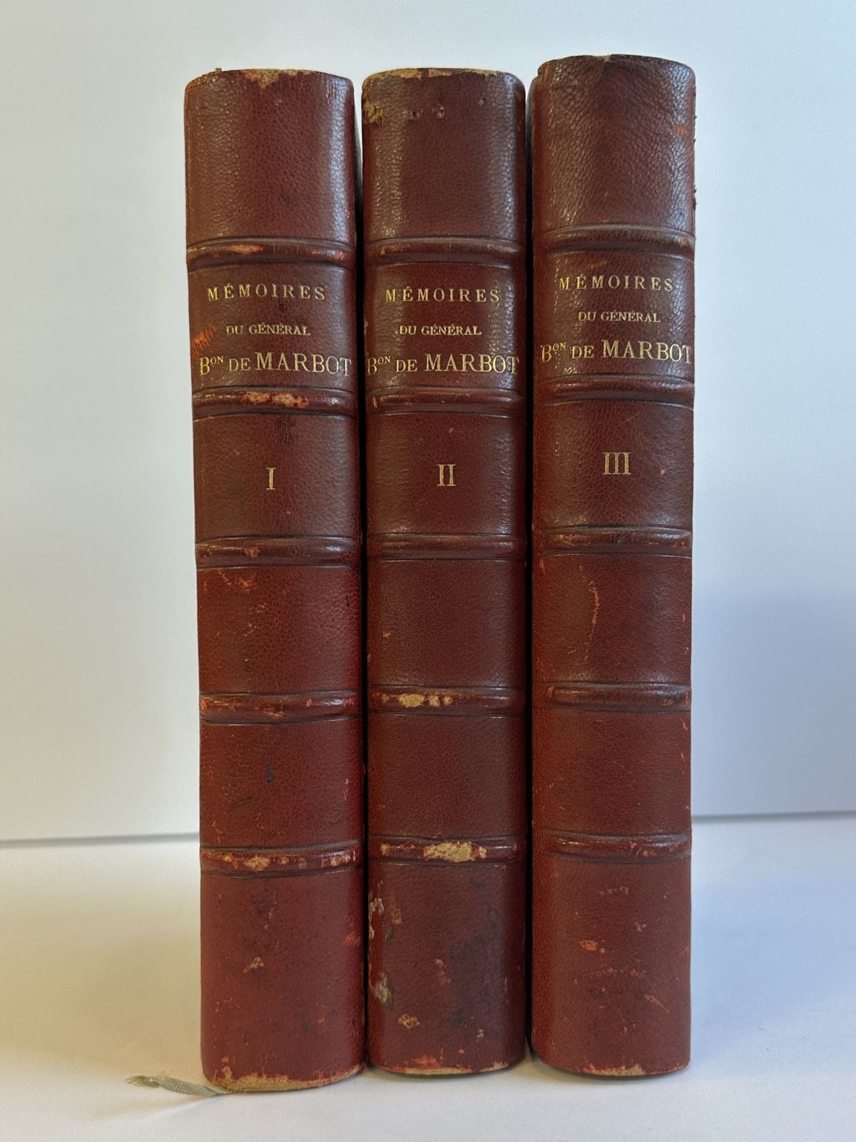 Jean-Baptiste Antoine / MÉMOIRES DU GÉNÉRAL BON DE MARBOT Three Volumes