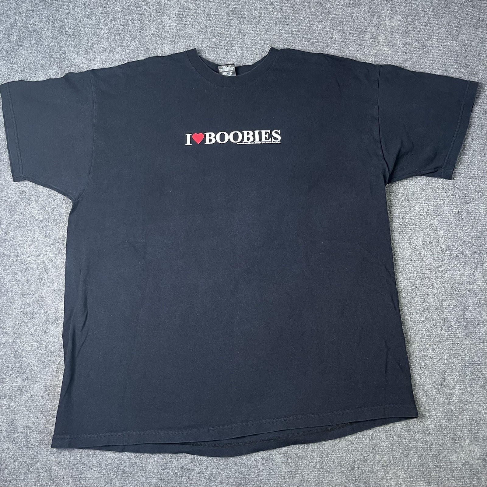 Vtg 2004 I Love Boobies Funny Novelty Adult Vulgar T-shirt Tee Y2k Mens 2xl