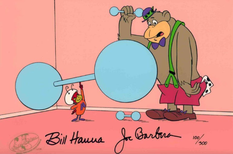 Hanna-Barbera-Magilla Gorilla/Atom Ant- LE Cel-Signed Hanna and Barbera