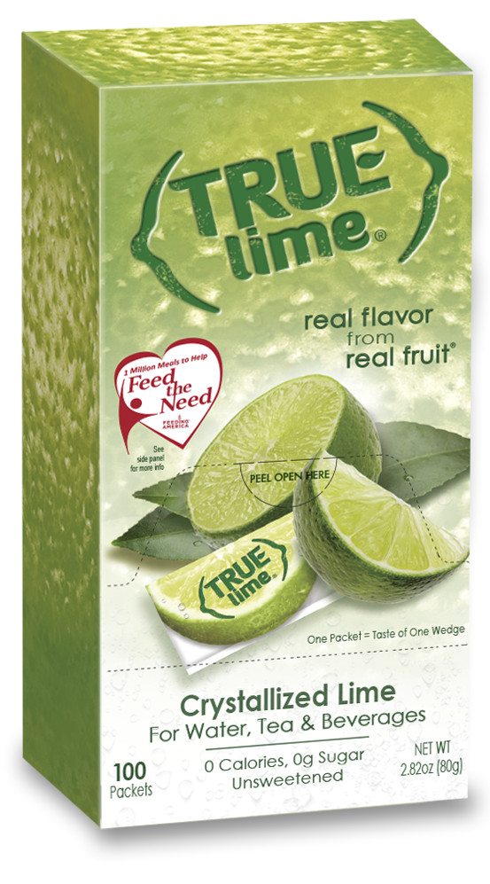 (100 Packets ) True Lime Sugar Free, On-The-Go, Caffeine Free Powdered Drink Mi