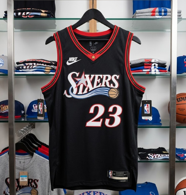 LeBron James #23 Philadelphia 76ers Black Swingman Basketball Jersey Stitched