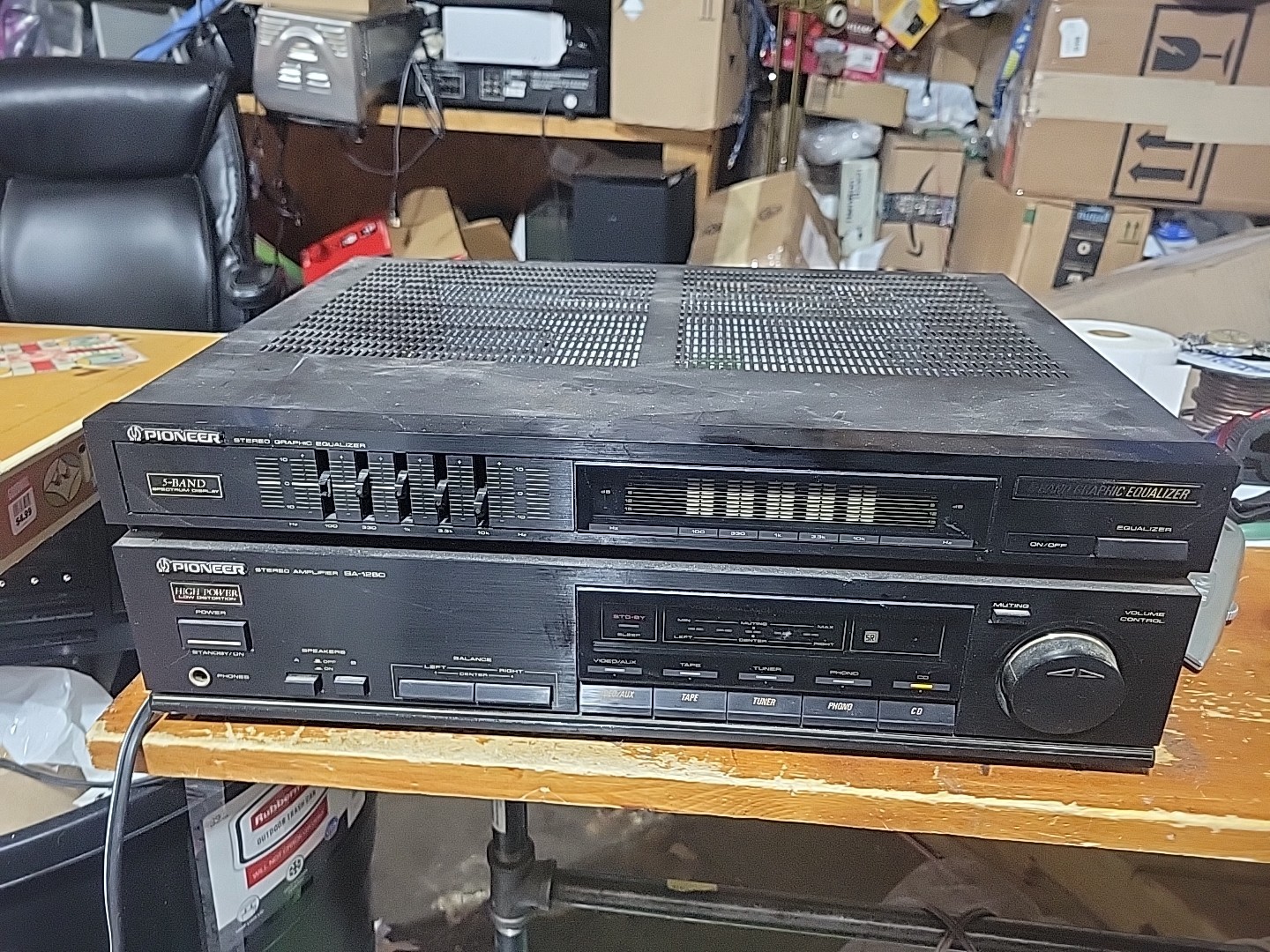 Pioneer SA-1280 Amplifier/Graphic Equalizer Built In As Is Read Pioneer SA-1280 Amplifier/Graphic Equalizer Built In As Is Read