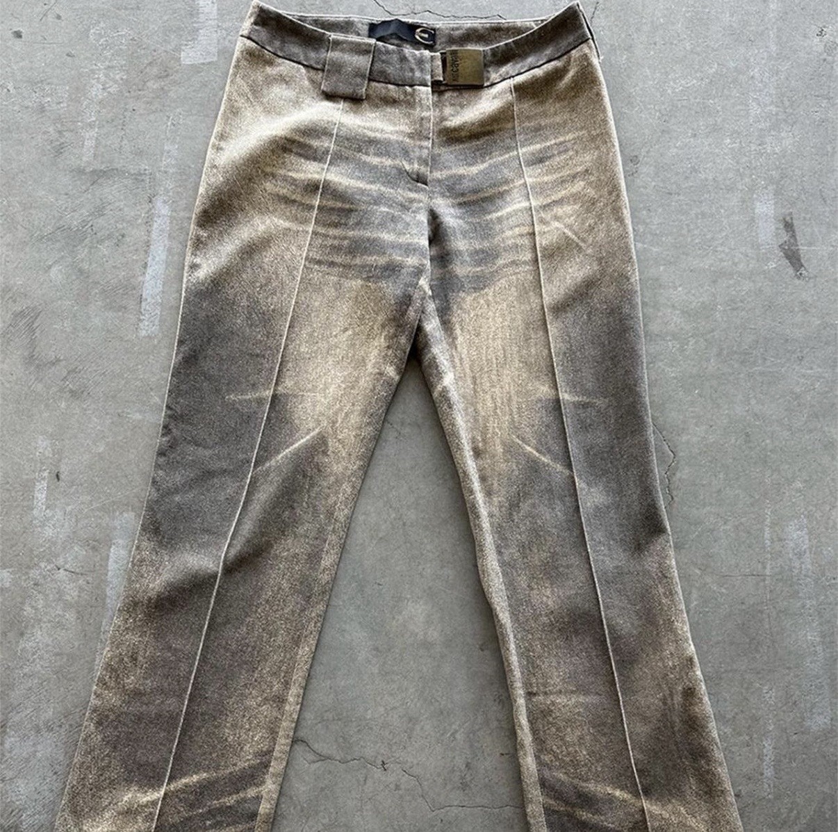 Vintage Roberto Cavalli Brown print jeans Pants