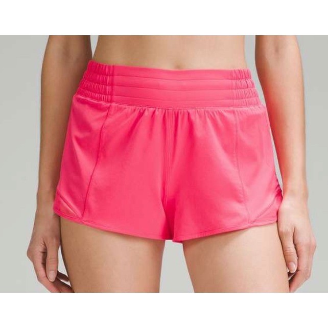 LULULEMON Hotty Hot Shorts LIP GLOSS PINK LIPGLOSS High Rise Lined 2.5\