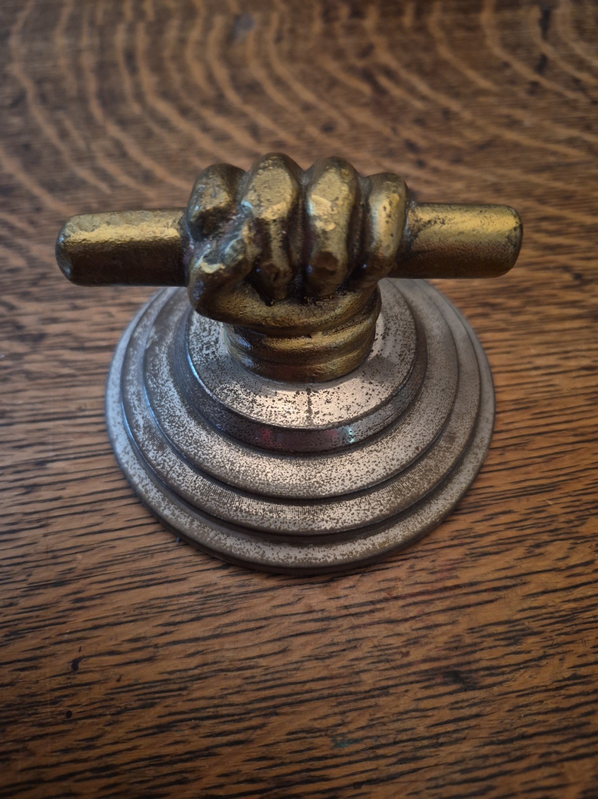 Antique Metal Hand Shaped Paper Weight Antique Metal Hand Shaped Paper Weight