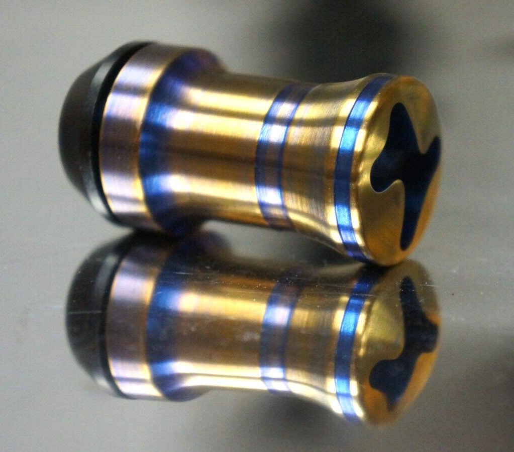 4x Titanium Locking Lug Nut set 14x1.5 Rotating Floating 60deg Closed End