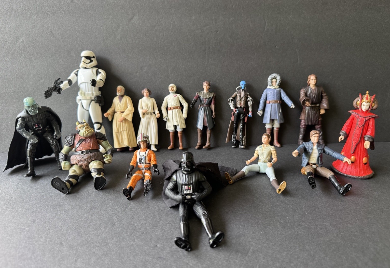 Vintage Star Wars 1997-2009 Mixed Action Figure Lot of 15 Hasbro Kenner